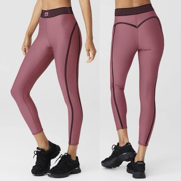 ALO Airlift High Waist 7/8 Line Up Leggings in Mars Clay Pink Women’s Size Small - Picture 1 of 7